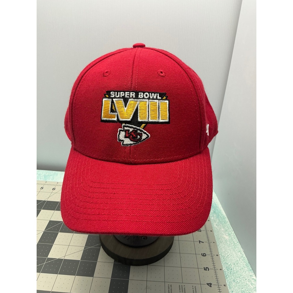 47 Brand Kansas City Chiefs Super Bowl LVIII Red Adjustable Hat OSFA SB 58 Cap